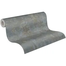 Livingwalls Tapete 396701 10,05 m x 0,53 m blau/braun/gold 396701