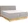 otto home Boxspringbett OTTO HOME "JENNA in verschiedenen Farben und Breiten erhältlich", grau (argento), B:204cm L:216cm, Komplettbetten, Boxspringbett, LED-Beleuchtung, mit zertifizierten, recycelten Bezugsstoffen