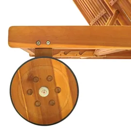 vidaXL Doppel-Sonnenliege 115 x 65 x 85 cm Braun