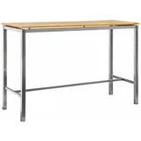 ASS Altenburger Edelstahl Teak Bartisch 160 x 60 cm Braun/Weiß