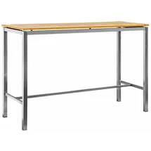 ASS Altenburger Edelstahl Teak Bartisch 160 x 60 cm Braun/Weiß