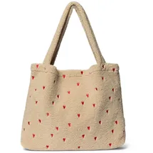 Studio Noos TEDDY HEARTS MOM-BAG Tasche Ecru/Rot