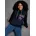 LAURA SCOTT Hoodie Rundum-Prints Blau 36/38