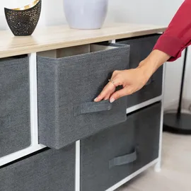 Relaxdays Regalsystem 100 x 54,5 x 30 cm Grau