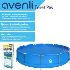 Jilong Avenli Pool 420 x 84 cm inkl. Filterpumpe und Reparaturset
