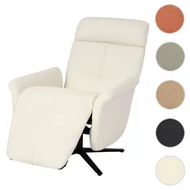 Mendler Relaxsessel HWC-L10, Design Fernsehsessel TV-Sessel Liegesessel, Liegefunktion drehbar, Voll-Leder ~