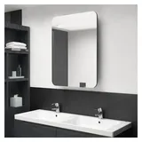 vidaXL LED-Bad-Spiegelschrank 60 cm grau
