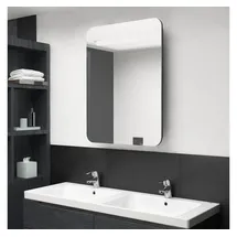 vidaXL LED-Bad-Spiegelschrank 60 cm grau