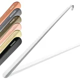 JK Trade® 62cm STABILER Edelstahl Schuhlöffel Lang | 2mm polierter Metall Schuhanzieher Lang zum Stehen | Schnell & Einfach | optimierte Länge & Breite | Shoe Horn | Business | Aufhängbar
