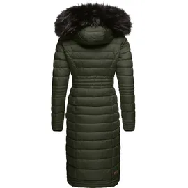 Navahoo Damen Wintermantel Warmer Steppmantel mit Kapuze Umay Olive Gr. L - L