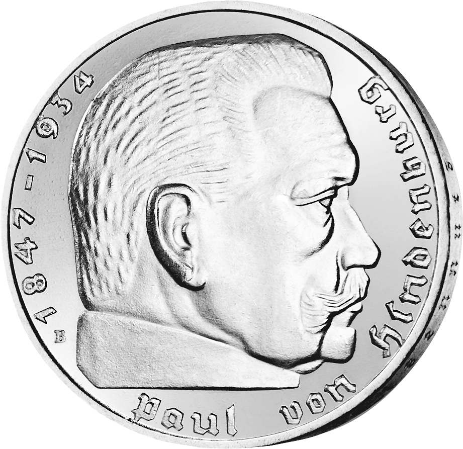 Silbermünze Paul von Hindenburg