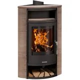 Oranier Kaminofen | Polar Eck Keramik Grappa| 6,5 kW |Schwarz