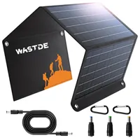 30W Solarpanel Faltbares, WASTDE Tragbar Solarladegerät ETFE mit DC30V, QC3.0 USB-A/USB-C Anschlüssen, IP67 Wasserdicht für Camping Wandern Outdoor für Handys Akkus Tablets