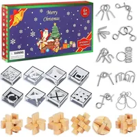 LuxusKollektion Adventskalender 2024 Kinder Knobelspiele 24-teiliges Set Nylon