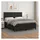 vidaXL Boxspringbett mit Matratze Schwarz 180x200 cm Kunstleder