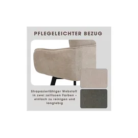 byLIVING Stuhl 2er-Set / braun ¦ Maße cm B: 61 H 90