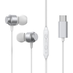 JOYROOM USB-C Kabelkopfhörer In-Ear-Kopfhörer – Silber 1200 mm In-Ear-Kopfhörer silberfarben