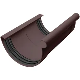 Inefa Rinnenverbinder Halbrund NW 100 Dunkelbraun