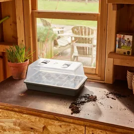 Siena Garden 455-38 Zimmergewächsh.Uni-Grow 38x24x18cm, anthrazit