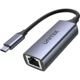 UNITEK USB-C auf RJ45 Adapter 1 m Grau