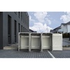 Mülltonnenbox für 3 Tonnen 209 x 81 x 115 cm schwarz