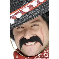 Banditen Schnurrbart schwarz - OS