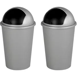 Home4You Mülleimer 50 l Schwarz