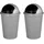 Home4You Mülleimer 50 l Schwarz