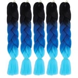 LICHENGTAI 5er Pack Braids Extensions Flechthaare Ombre Jumbo Braid Haarverlängerung Kunsthaar Haar Flechten Extensions Hair Jumbo Flechten Hair Extensions DIY Frisur für Crochet, Twist