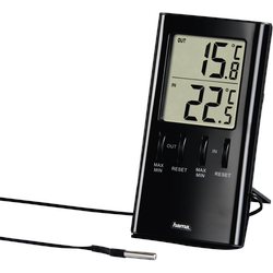 Hama T-350, Thermometer + Hygrometer, Schwarz
