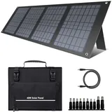 Powkey Faltbares Solarpanel 40Watt Tragbares Solarpanel, Solarladegerät mit USB Type-C QC3.0 DC Ausgang, Monokristallines Solarmodul für Wohnmobil Camping Powerstation Mobiltelefone