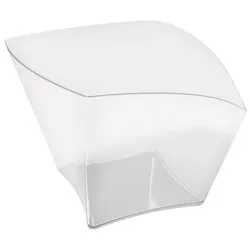 MONOUSO - Mehrweg Fingerfood-Becher aus PS "Curve" PS transparent 90ml (500 Stück)