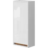 Vicco Badschrank Detmold Weiß Hochglanz/Goldkraft Eiche 82 x 35 cm mit Tür
