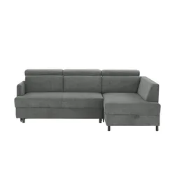 Ecksofa  Fabienne , grau , Maße (cm): B: 228 H: 81 T: 158