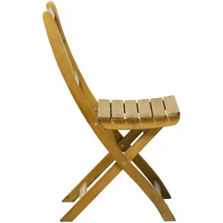 Möbilia Sitzgruppe 3-tlg. | 2 Stühle, 1 Tisch | klappbar | Akazie natur