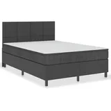 vidaXL Boxspringbett Dunkelgrau Stoff 140x200 cm627465