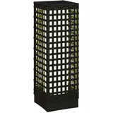 Outsunny Solarleuchte Rattan 15,5L x 15,5B x 46H cm 1 Stück schwarz