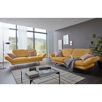 Places of Style 2,5-Sitzer »Saletto«, modernes Design mit Armlehnfunktion, wahlweise mit Rückenverstellung gelb