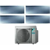 Daikin - bluevolution quadri split inverter klimagerät serie emura silver iii 9+9+9+18 mit 4mxm80n r-32 wi-fi integrated 9000+9000+18000 farbe silber