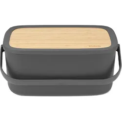 Brabantia 128264 Brotkasten Rechteckig Schwarz, Holz