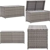 Vidaxl - Gartenbox Poly Rattan 100x50x50 cm Grau - Außenaufbewahrung - Gartenkiste - Gartenbox - Stauraum Im Freien - Wetterfest - Home & Living