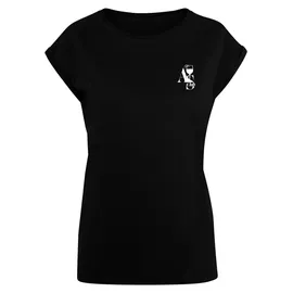 miss tee A S Club Ladies Extended Shoulder Tee Schwarz S