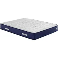 Yatas Taschenfederkernmatratze Athletic, Weiß, Dunkelblau, Textil, H3, Füllung: Hohlfaser, rechteckig, 100x200 cm, Oeko-Tex® Standard 100, Ober- und Unterseite versteppt, für Hausstauballergiker geeignet, optimale Belüftung, Tragegriffe, atmungsaktiv, Sitzkantenverstärkung, schadstoffgeprüft, alternative Größen erhältlich, orthopädische Matratze, Bezug aus 3mesh® Abstandsgewirke, Schlafzimmer, Matratzen Shop, Matratzen, Taschenfederkernmatratzen