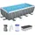 BESTWAY Steel Pro MAX Frame Pool Komplett-Set 488 x 244 x 122 cm inkl. Filterpumpe, Sicherheitsleiter, Abdeckplane