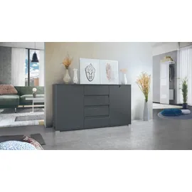 Vladon Sideboard Sylt V1 138,5 x 75,5 x 35 cm Anthrazit
