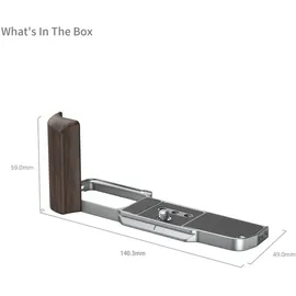 SmallRig 5563 L-förmige Montageplatte mit Holzgriff für OM SYSTEM OM-3