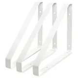 Rikmani Wandregalhalter Rikmani Regalträger Metall Regalhalterung Wandträger Regalhalter für, 3er Set weiß 3 cm x 21 cm x 26 cm