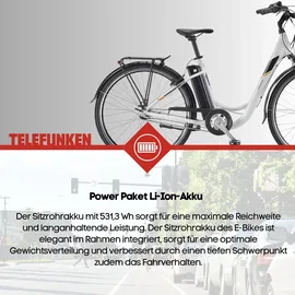 Telefunken Multitalent RC830 2022 28 Zoll RH 48 cm Damen weiß