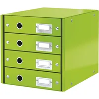 Leitz Schubladenset Click & Store Wow 4 Schubladen Graukarton
