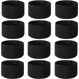 LOREC 18 Stück Trauerflor Armbinde Schwarz Elastisches Armband Trauerflor Trauerarmbinde Trauerbinde Trauerbinden Trauerband Trauer Armbinde für Trauer, Beerdigung, Fußballmannschaft, Sport
